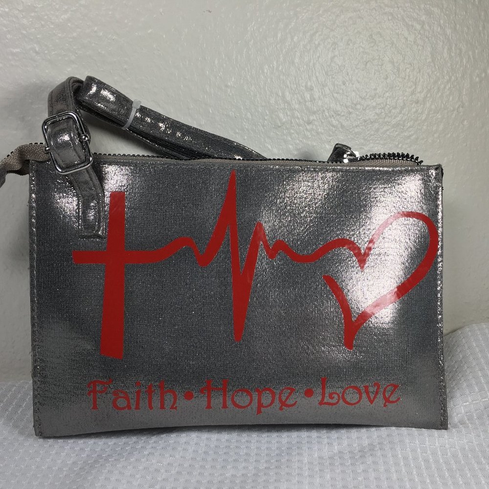 Faith Hope Love Pulse Cross body Bag Purse